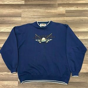 Vintage Edinburgh Scotland Golf Club Embroidery Logo Crewneck